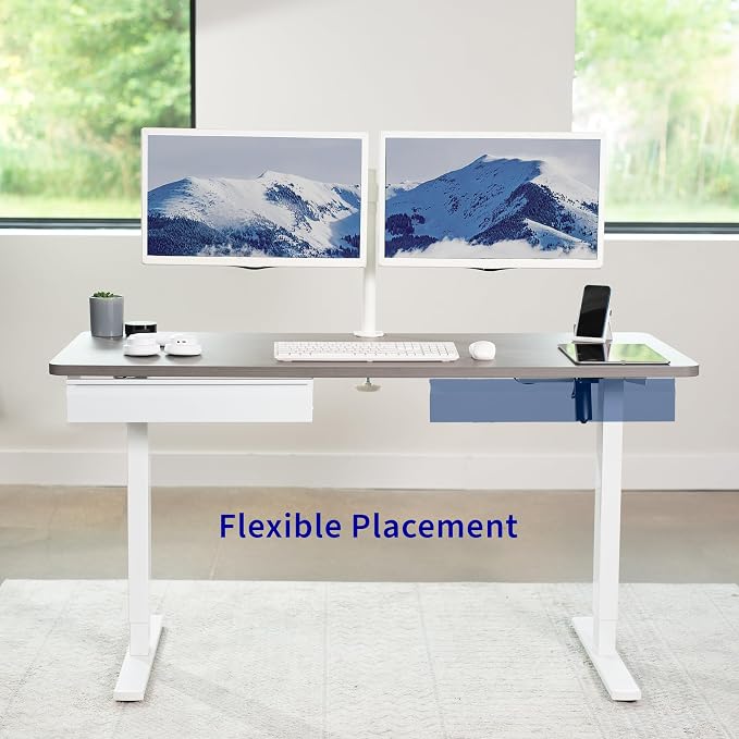 VIVO White 22 x 9 inch Under Desk Slide Out Drawer, DESK-AC03A-22W | No Shell, Sturdy Steel Design, Under Desk Storage, Workstation Organizer for Home Office, Holds 11 lbs - Image 8