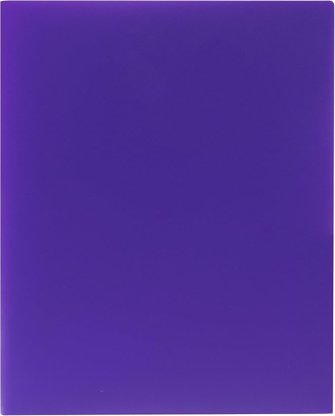 C-Line Two-Pocket Heavyweight Poly Portfolio, For Letter Size Papers, Includes Business Card Slot, 1 Case of 25 Portfolios, Purple (33959-25) - Image 3