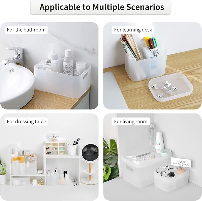 Makeup Organizer Case Set: Stackable Clear Vanity Storage - Multi-size Holder for Makeup, Jewelry, Toiletries - Image 5