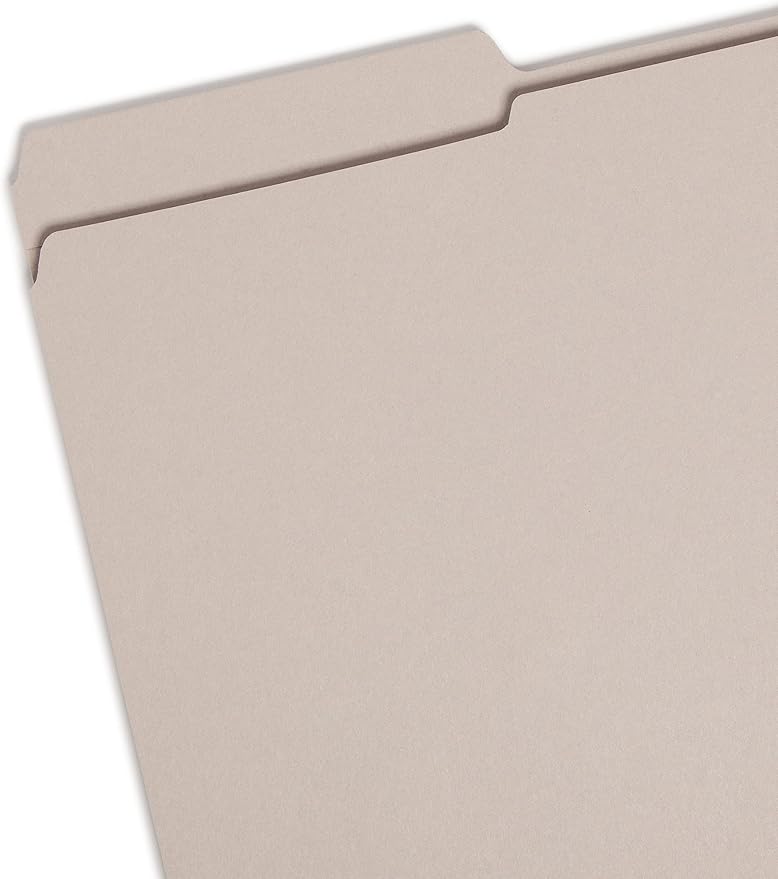 Smead File Folder, Reinforced 1/3-Cut Tab, Legal Size, Gray, 100 per Box (17334) - Image 2