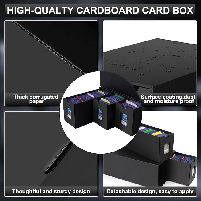 Card Storage Box,14400+ Trading Card Storage 2700+ Toploader Card Storage Box for Commander Display,with 72 Dividers, Labels & Tapes,Fit for TCG, MTG - Image 5