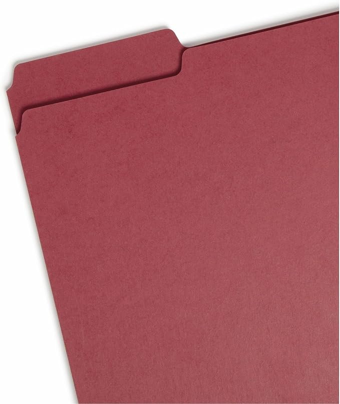 Smead Pressboard Fastener File Folder with SafeSHIELD Fasteners, 2 Fasteners, 1/3-Cut Tab, 2" Expansion, Letter Size, Bright Red, 25 per Box (14936) - Image 8