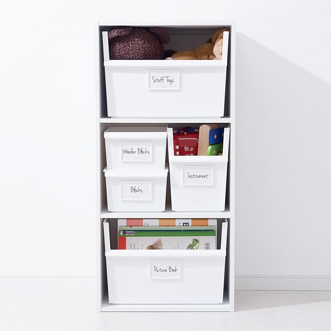 Like-it Storage Case Label Holder, M, 2 Pieces, Width 3.8 x Depth 0.2 x Height 2.3 inches (9.6 x 0.5 x 5.9 cm), Black, Made in Japan - Image 7