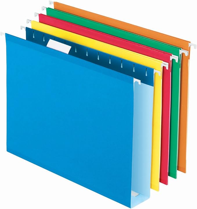 Pendaflex Extra Capacity Hanging File Folders (4152X2 ASST) and Pendaflex Two-Tone Color File Folders, Letter Size, Assorted Colors (03086), 36 Pack - Image 2