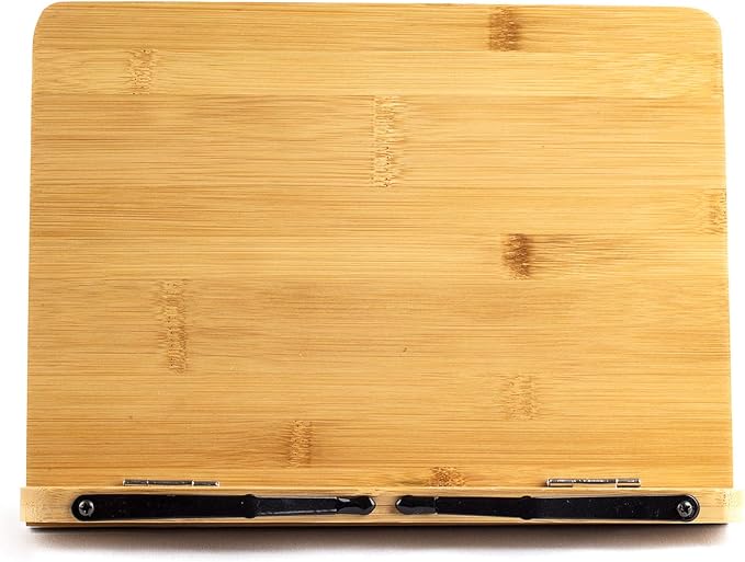 (19.68 x 14 Inch) Extra Large A+ XL Bamboo Book Stand for Reading Textbook | Textbooks Reading Hands Free,Cookbook Stand,Laptop,iPad,Tablet PC,Music Book,with Adjustable Motherboard Angle - Image 6