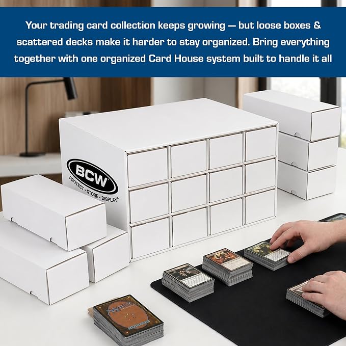 BCW Card House Storage Unit with 12-800 CT Boxes | Trading Card Organizer for Collectible Card Games | Card Catalogue for Sports Cards, Pokémon, Magic The Gathering | Holds up to 9600 Cards | 2 Pack - Image 2