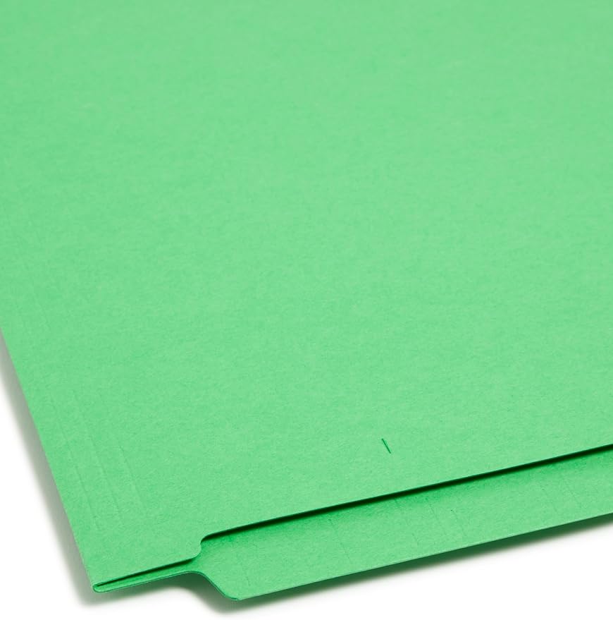 Smead End Tab File Folder, Shelf-Master Reinforced Straight-Cut Tab, Legal Size, Green, 100 per Box (28110) - Image 4