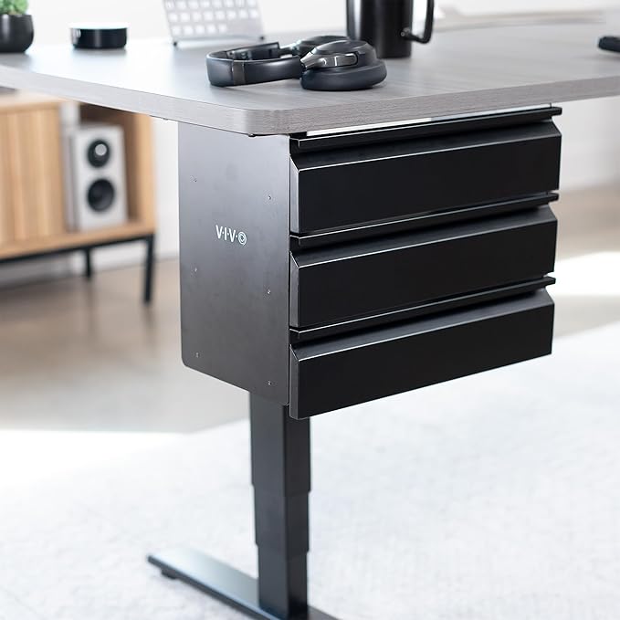 VIVO 16 in Slide Out Dual Tier Storage Drawer, Under Desk 3 Layer Organizer, Black, DESK-DR03 - Image 4