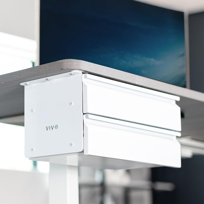 VIVO 16 inch Slide Out Dual Tier Desk Drawer, Under Desk 2 Layer Storage, White, DESK-DR02W - Image 4