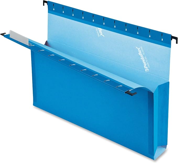 Pendaflex SureHook Reinforced Hanging Box File, 3", Letter, Blue, 1/5 Cut, 25/BX (59203) - Image 3