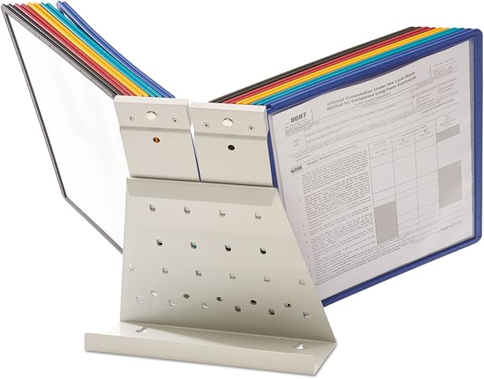 Durable VARIO 40 Pocket Desktop Reference System - Letter Size 20 Double-Sided Panels - Assorted Color Borders - Image 8