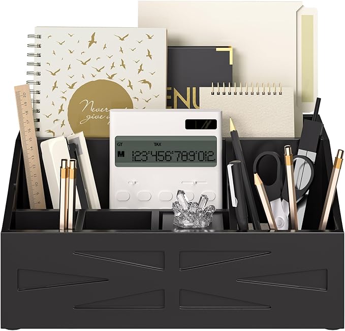 Large Mail Organizer Countertop,Farmhouse Desk and Kitchen Countertop Storage, Letter Sorter, Desk Mail and Bill Organizer, Desktop File and Paper Holder by BELOVALE