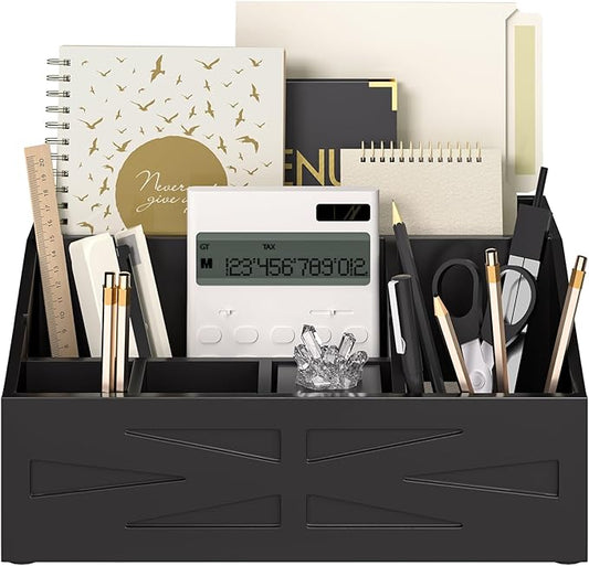Large Mail Organizer Countertop,Farmhouse Desk and Kitchen Countertop Storage, Letter Sorter, Desk Mail and Bill Organizer, Desktop File and Paper Holder by BELOVALE