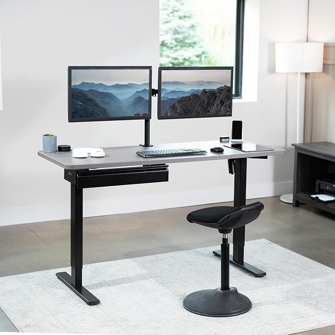 VIVO Black 22 x 9 inch Under Desk Slide Out Drawer, DESK-AC03A-22B | No Shell, Sturdy Steel Design, Under Desk Storage, Workstation Organizer for Home Office, Holds 11 lbs - Image 2