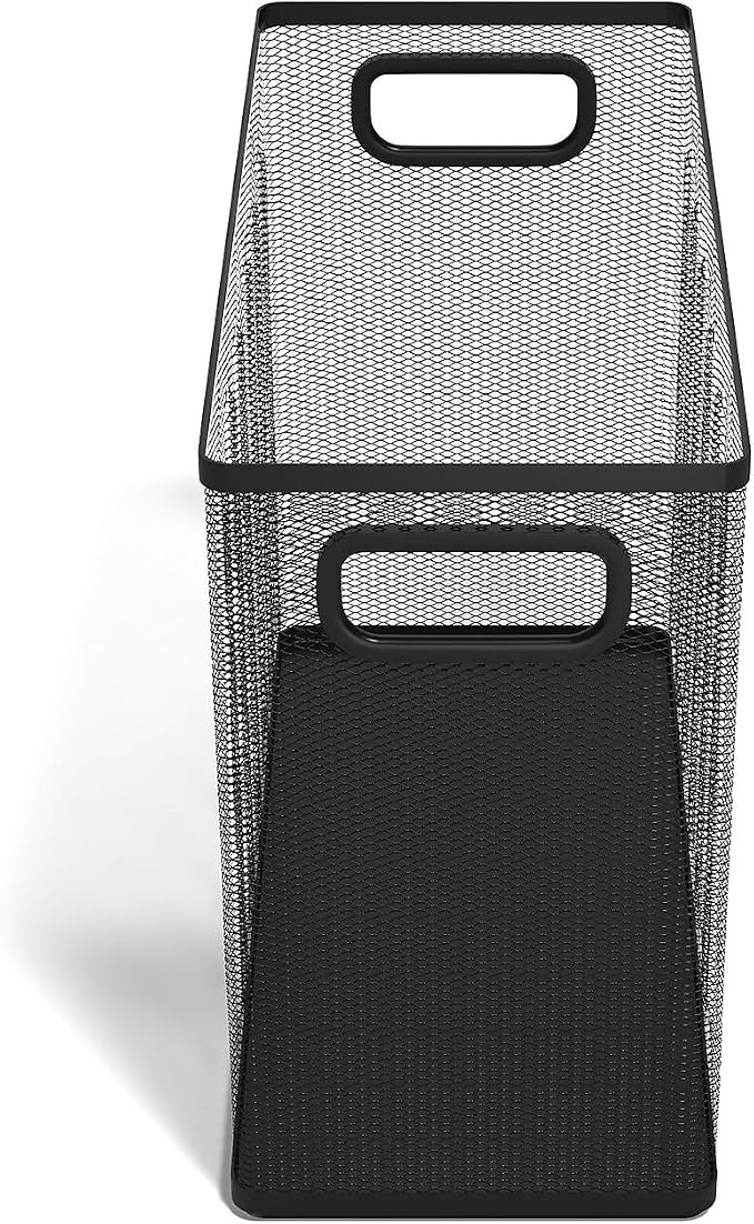 TRU RED Wire Mesh File Organizer, Large Single‑Compartment, Black – Desktop File Holder for Folders & Documents - Image 2