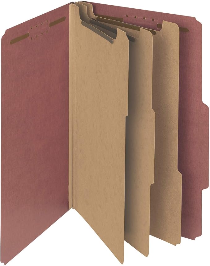 Smead 100% Recycled Pressboard Classification File Folder, 10 per Box & Pressboard Classification File Folder - Image 2