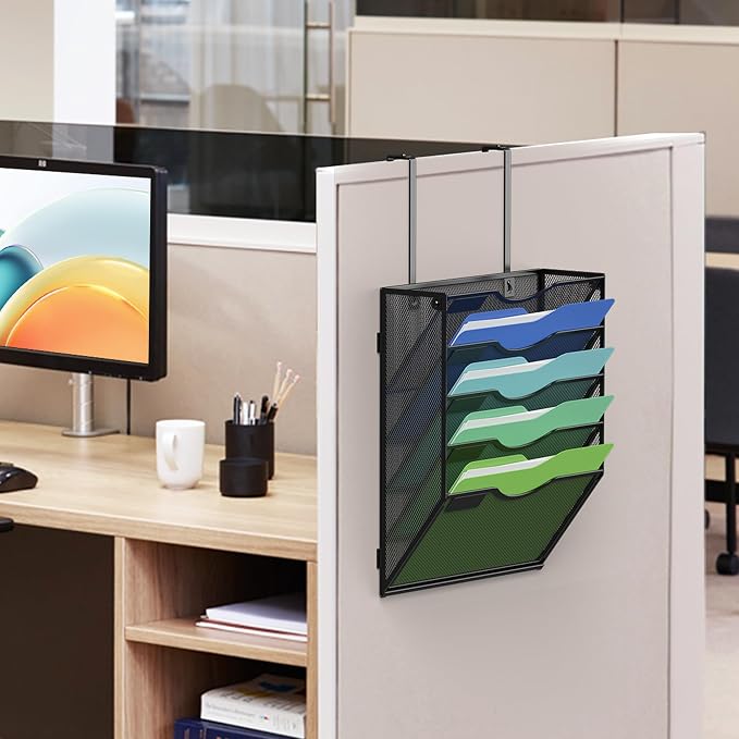 Kuntine.B Wall File Organizer Office Hanging Magazine Holder Wall File Organizer for Office Home - Image 6