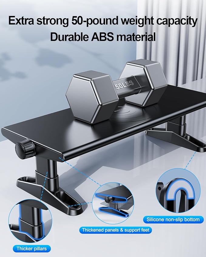 Computer Monitor Stand Riser for Desk with Usb Hub Charging,30W/5Gbps Usb C Docking Station with Power,4.4-5.7''Freely Height Adjustable with Phone Stand,Monitor Stands Riser for PC,Laptop,Printer,TV - Image 7