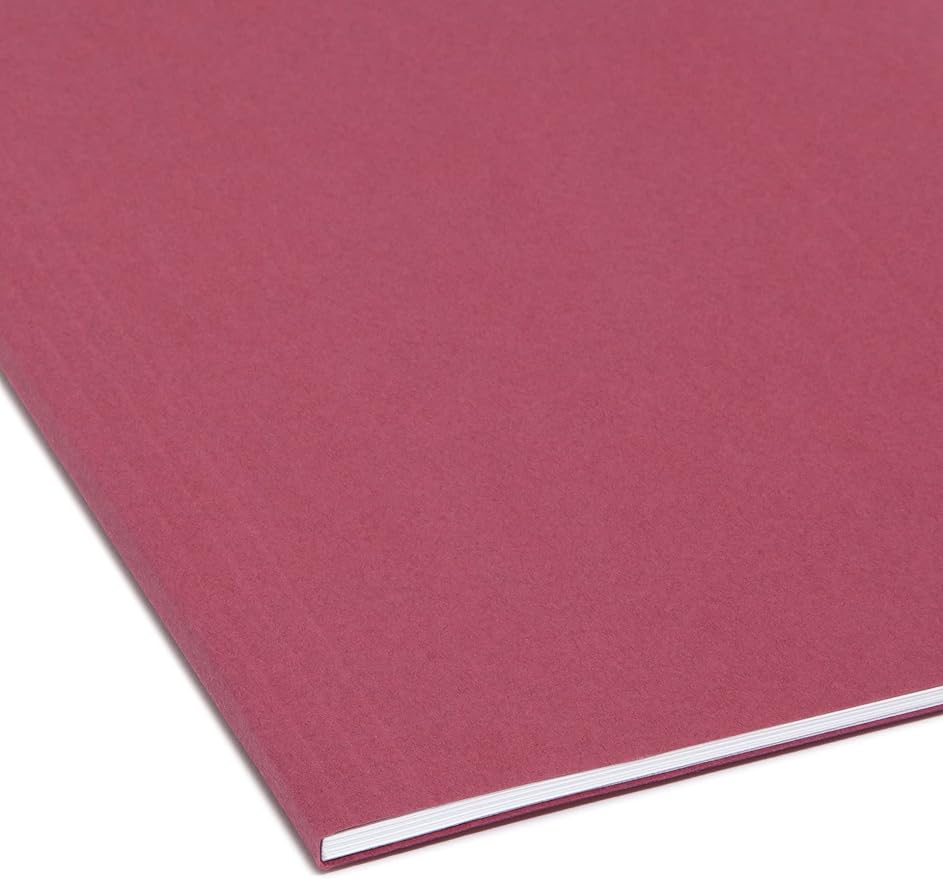Smead Colored Hanging File Folder with Tab, 1/5-Cut Adjustable Tab, Letter Size, Maroon, 25 per Box (64073) (Pack of 1) - Image 5
