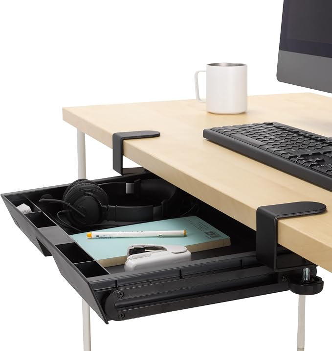 Kensington Clamp-On Storage Drawer, Under Desk Storage Drawer & Damage-Free Installation (K52175WW) by Unknown