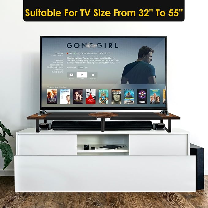 Across-Star Dual-Monitor Stand for Desk - Large Adjustable Length and Angle Riser for 2 Monitors, Double Computer Desktop Organizer, Shelf for TV, Laptop, Printer - Image 7