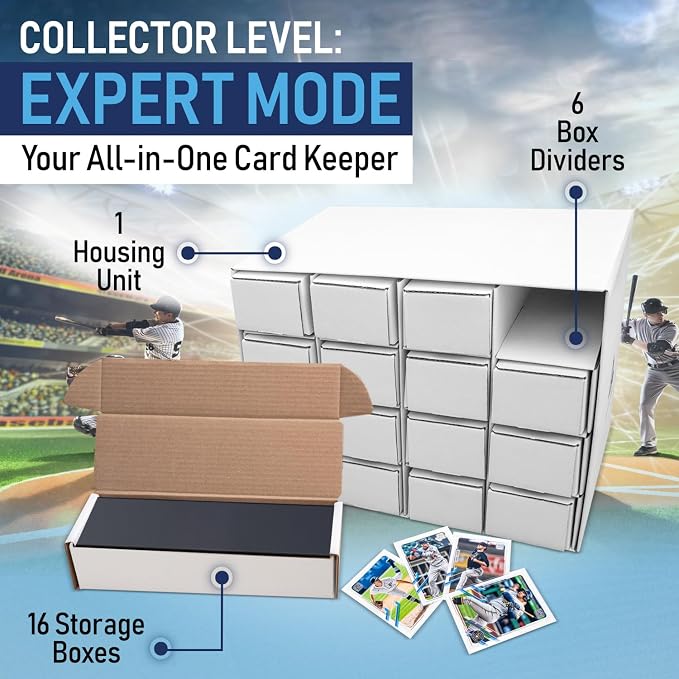 Premium Trading Card Box Storage For Sports, Baseball, Football, Basketball, MTG & TCG Collector | Baseball Card Storage Boxes & Organizer For Magic Sorter Bulk. Sports Holder For Collection. - Image 3
