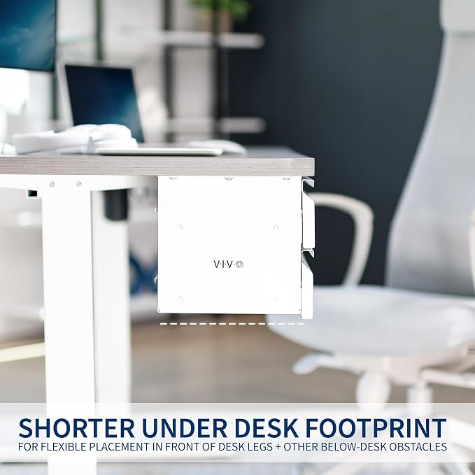 VIVO 16 inch Slide Out Dual Tier Desk Drawer, Under Desk 2 Layer Storage, White, DESK-DR02W - Image 6