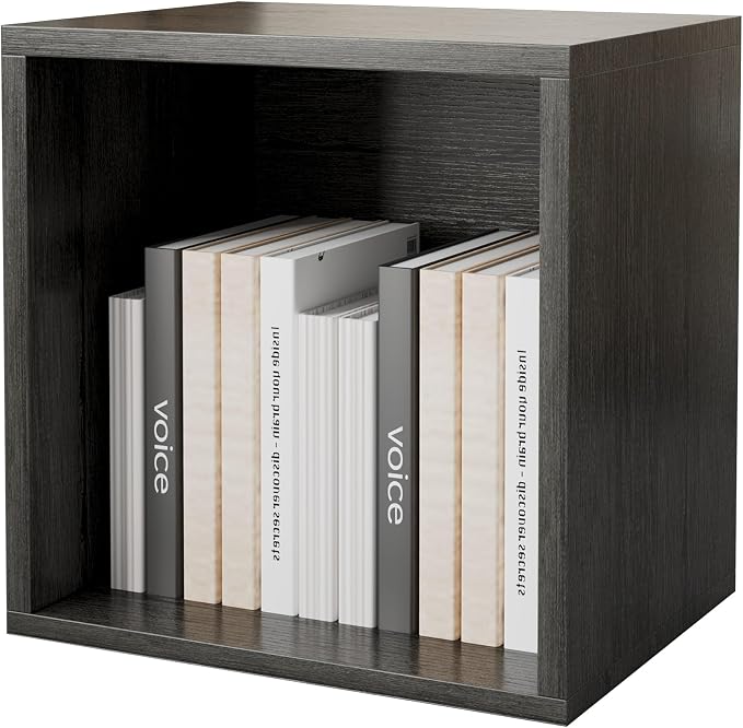 FUSUNBAO Magic DIY Cube Storage Organizer Stackable Cubes for Home Books Clothes Toy-Modular Cubby Storage System-Office Cubical-Bookcase Closet(French Oak,General Cube) by FUSUNBAO