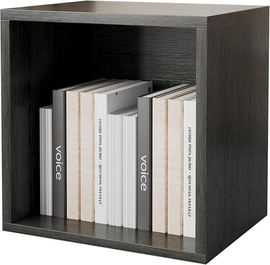 FUSUNBAO Magic DIY Cube Storage Organizer Stackable Cubes for Home Books Clothes Toy-Modular Cubby Storage System-Office Cubical-Bookcase Closet(French Oak,General Cube) by FUSUNBAO