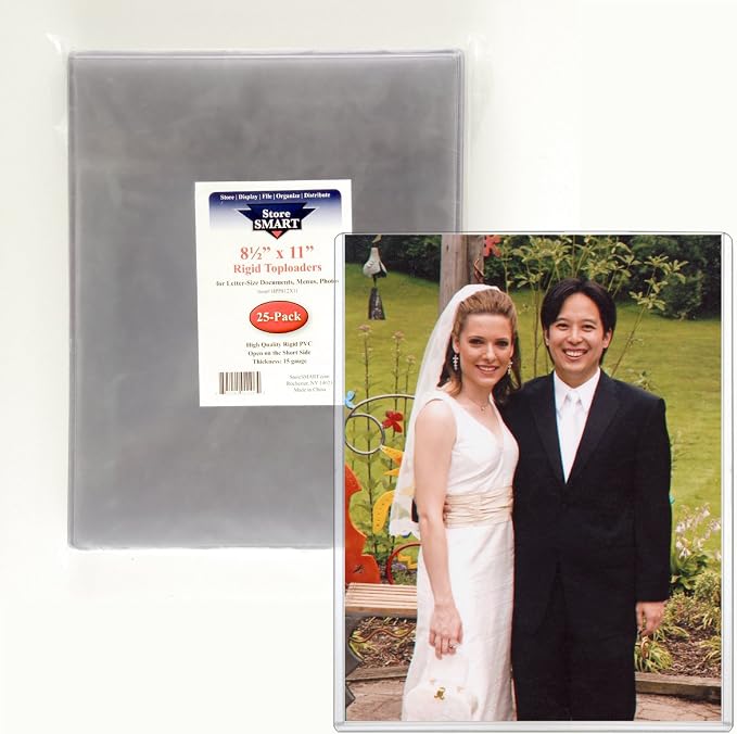 StoreSMART - Rigid Print Protectors 25-Pack - 8 1/2" x 11" - Top Loaders - HPP812X1125 by StoreSMART