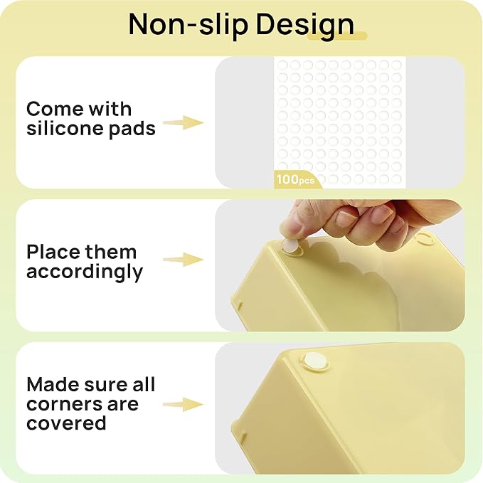 Vtopmart 25 Pack Plastic Drawer Organizers with Non-slip Rubber Pads | 4-Size Versatile Makeup Organizer, Storage Containers Small Bins for Makeup, Jewelries, Bedroom, Kitchen Utensils and Office - Image 7