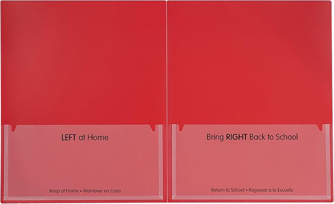 C-Line Classroom Connector School-to-Home Folders,Red,25 per Box (32004),(Pack of 6) - Image 2