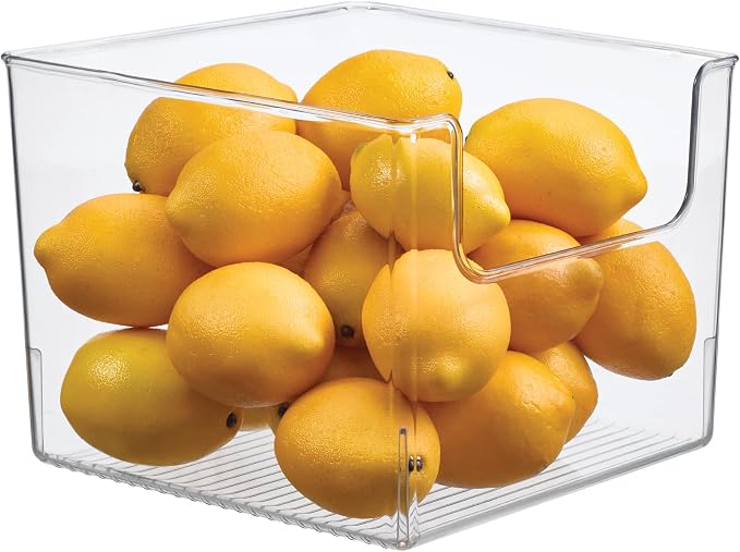 iDesign Open-Front Storage Bin, Clear | Made in USA, For Kitchen, Pantry, Bathroom, Home Office by iDesign