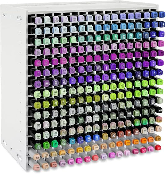 Marker Organizer,240 Slots Marker Storage Organizer with Divider | Marker Holder,Adjustable Marker Rack for Pens,Colored Pencils,Art Brushes,Home Office Art Room and Classroom Desk Organizer by Yrangee