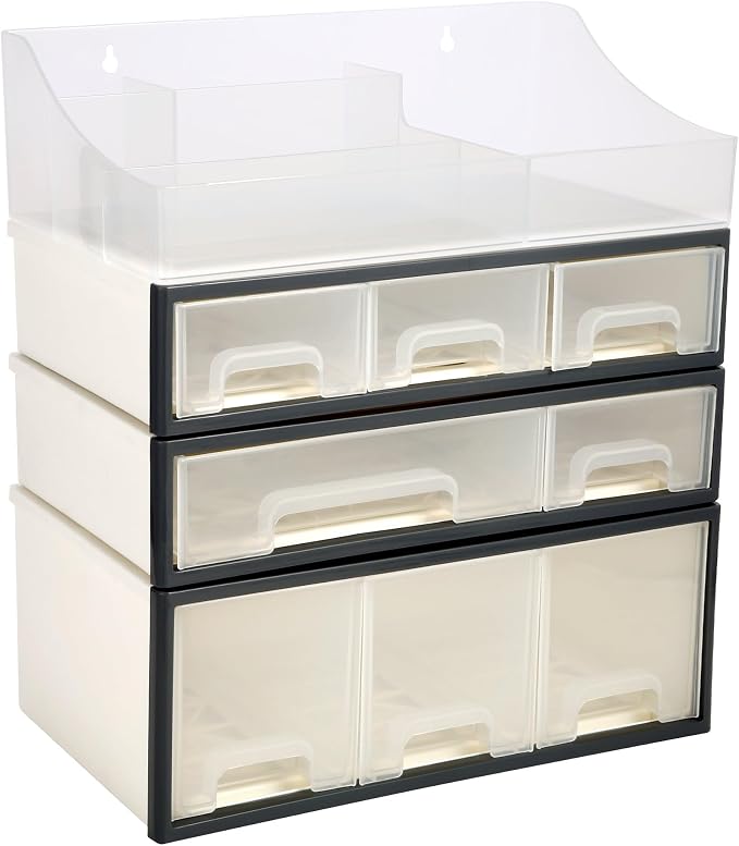 Cosmetic Storage Box - Makeup & Drug Organizer, 4-Piece 8-Drawer, 5-Slot, Transparent - Image 7