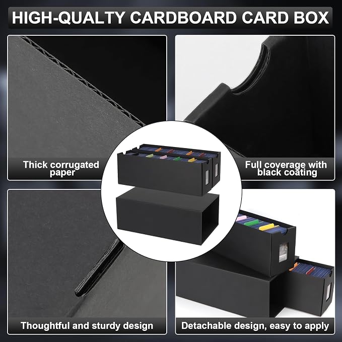 Card Storage Box, 20000+ Trading Card Storage 4000+ Toploader Card Storage Box for Commander Display,with 72 Dividers, Labels & Tapes,Fit for TCG, PTCG, MTG - Image 6