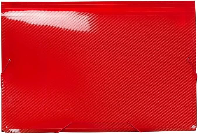 JAM Paper Accordion Folders - 13 Pocket Plastic Expanding File - Legal Size - 10 x 15 - Red - Sold Individually - Image 2