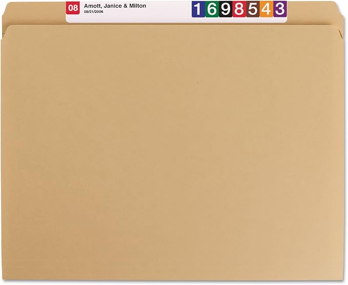 Smead File Folder, Reinforced Straight-Cut Tab, Letter Size, Kraft, 100 Per Box (10710) - Image 4