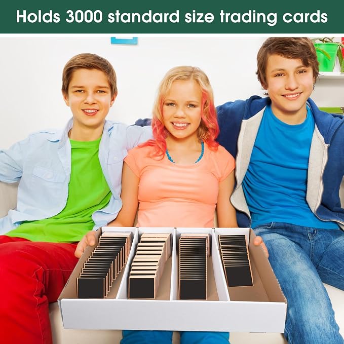 Yexiya 6 Pcs 3200 Count Sports Card Storage Boxes White Trading Card Box Collectible Trading for Soccer Baseball Game - Image 7