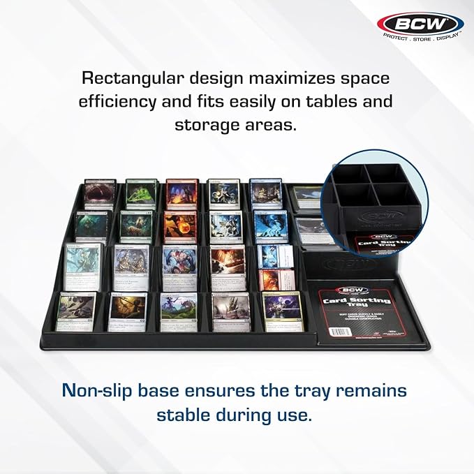 BCW Card Sorting Tray - 2 ct | 24-Cell Trading Card Organizer for TCG & Sports Cards | Compatible with Popular Games Like Pokémon, Baseball, and Magic Cards | Lightweight Card Sorter Tray - Image 4