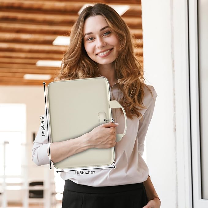 Fireproof File Organizer with Lock, Hard-Shell Document Box, Beige | Water Resistant, 13-Pocket Expanding Folder, Portable Safe Storage for Letter Legal Files, Laptop, Valuables, Large Capacity - Image 2