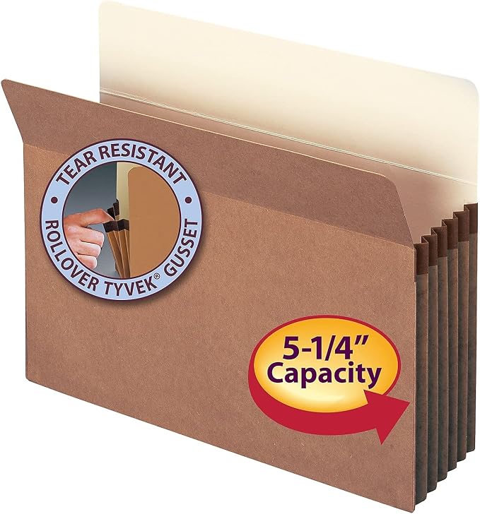 SMD73810 - Smead 5 1/4amp;quot; Accordion Expansion File Pocket - Image 8