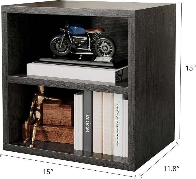 FUSUNBAO Magic DIY Cube Storage Organizer Stackable Cubes for Home Books Clothes Toy-Modular Cubby Storage System-Office Cubical-Bookcase Closet (French Oak,1 Layer Cube) - Image 3