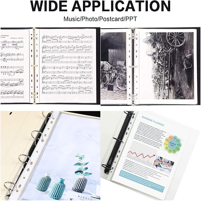 Sheet Protectors, HERKKA 700 Pack Heavy Duty Clear Plastic Page Protectors Sheet Reinforced 11-Hole Fit for 3 Ring Binder Fits Standard 8.5 x 11 Paper, 9.25 x 11.25 Top Loaded, Acid Free - Image 7