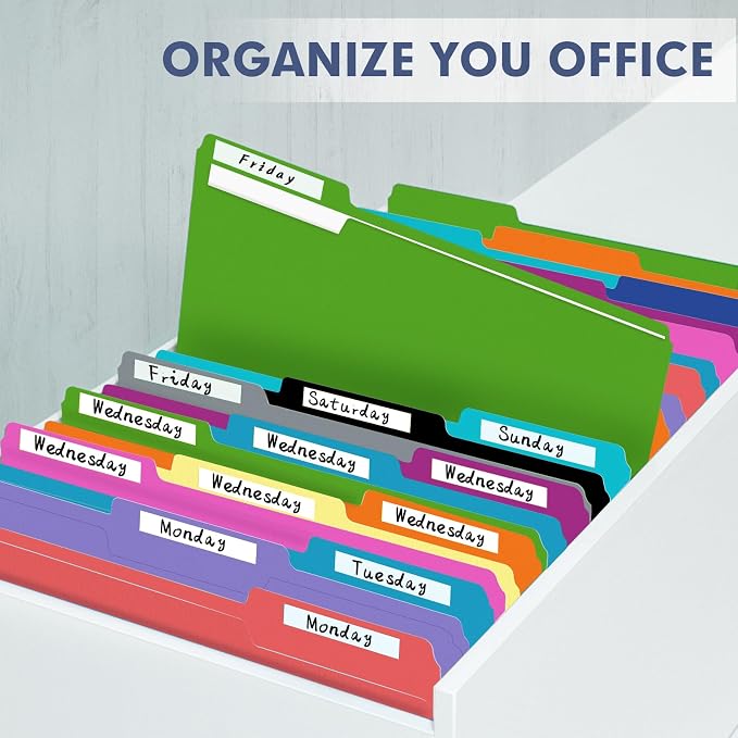File Folder, PANDRI 270 Pack Colored File Folder, 1/3 Cut Tab, Letter Size, Assorted 12 Colors Filing Folder for Office School Business - Image 7