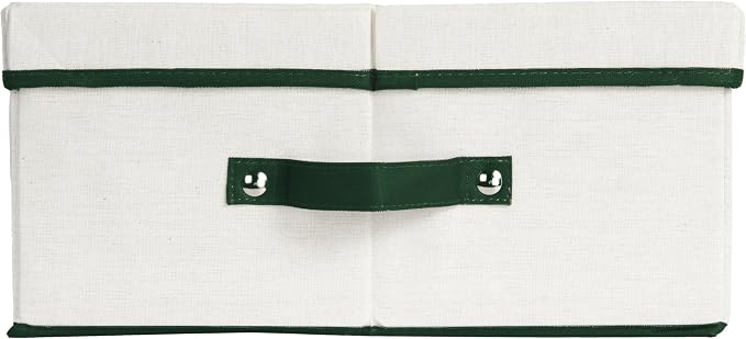 Household Essentials Holiday Gift Wrap Organizer with Lid, Natural and Green - Image 10