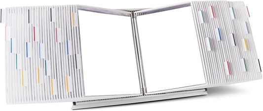 Tarifold Desktop Reference Display System, 60 Pockets, White | 60 Double-Sided PVC Pockets, Holds 120 Letter-Size Sheets, Sturdy Metal Base, Quick-Find Indexing, Quick and Easy to Assemble by TARIFOLD