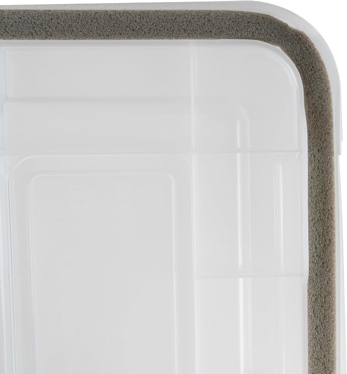 IRIS USA Photo Storage Box |Made in USA| 7 Cases - Clear | Fits 4" x 6" Pictures / Built-In Handle / Organizing Containers for Tasks, Stickers, Ephemera & Flashcards / WeatherPro - Image 4