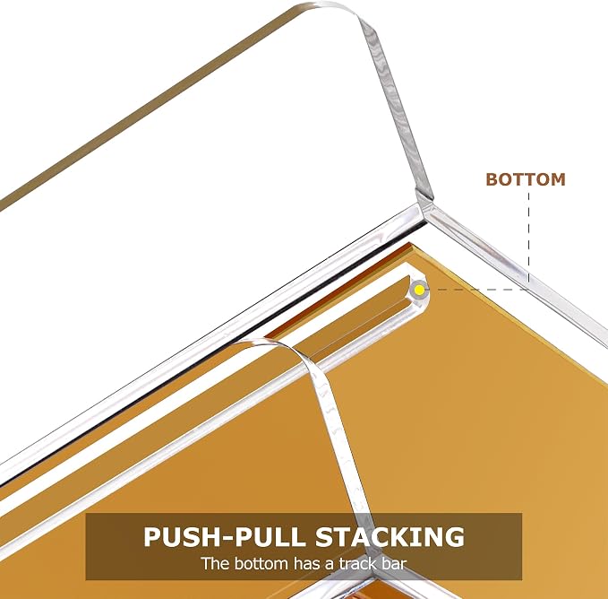 2-Tier Acrylic Stackable Letter Tray Paper Organizer Trays for Desk,Clear | Horizontal File Paper Sorter, Office Supplies Accessories Storage for Letter/A4 Size Folders Documents 12.4inx8.86inx3.46in - Image 6