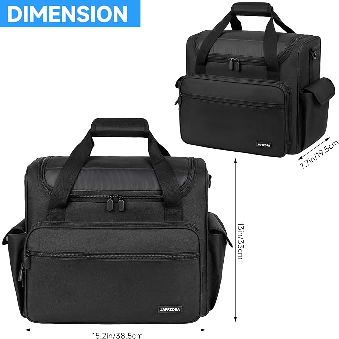 Craft Bag for Scrapbook Supplies, Large Scrapbook Tote with 15.6'' Laptop Sleeve, Art Supply Storage Bag with Multiple Pockets for Scrapbooking Tools, Black - Image 7